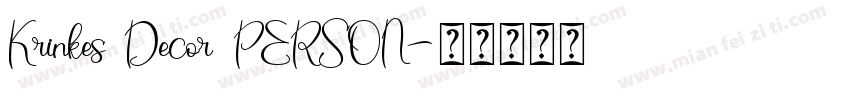 Krinkes Decor PERSON字体转换